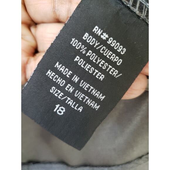 Dana Kay Skirt Suit Set Women's 18 Silver Single Breasted Collar 3 Button Front - Picture 5 of 16